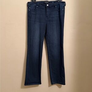 Liverpool Los Angeles Straight Jeans Petite 14/32 Dark Wash Stretch Denim